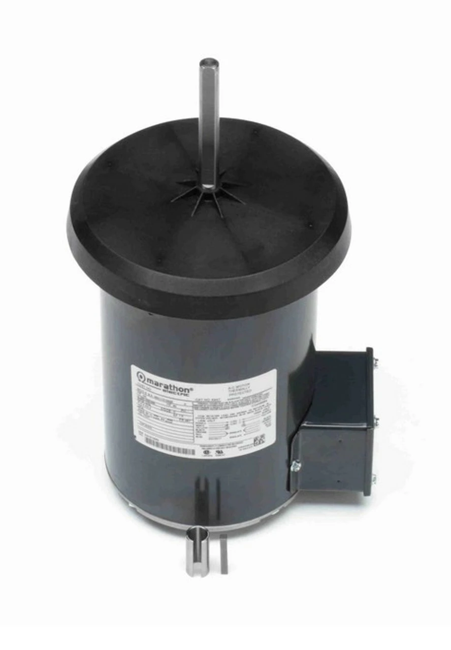 X447 Marathon 0.8 Hp 200-230/460V 1075 RPM OPAO 48Y Frame Canopy Condenser Fan Motor - Image 2